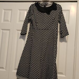 Fashion Collection Polka Dot Black and White Dress